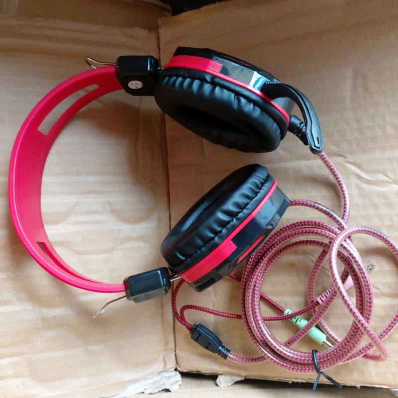 Headphone gaming dây dù bọc nhựa xịn mới 100%