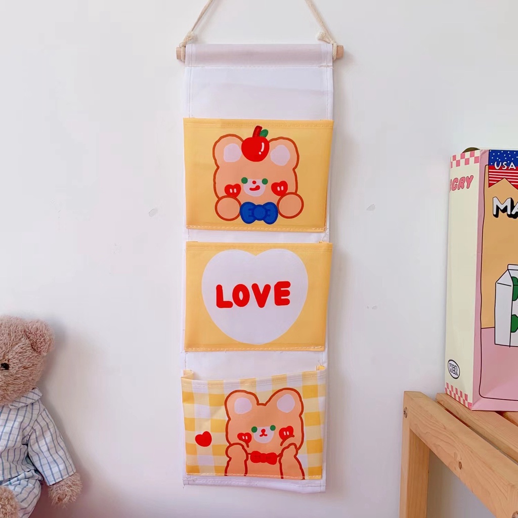 Túi treo tường bằng vải 3 ngăn tiện dụng - UniLabel