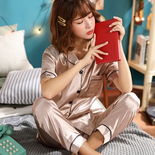 Bộ pijama lụa dài tay | Bộ lụa dài tay mặc nhà | Katilyn