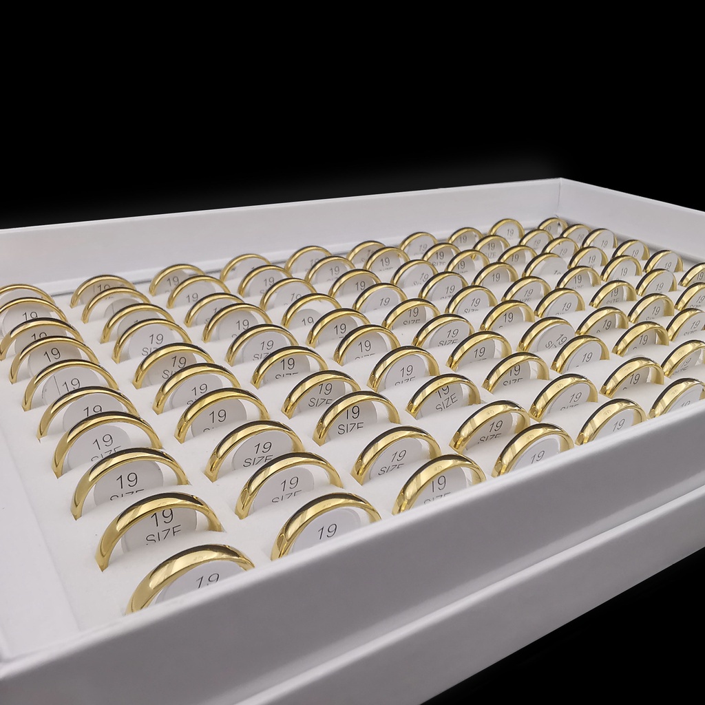 Nhẫn Thép Titan 4MM 19A1214 Thiết Kế Đơn Giản Dễ Phối Đồ Phong Cách Harajuku