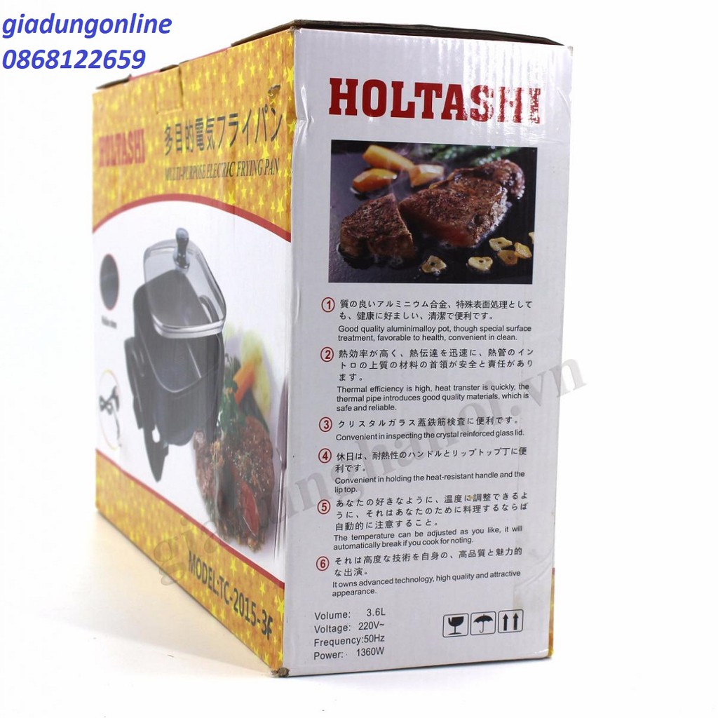 CHẢO ĐIỆN ĐA NĂNG HOLTASHI TC-2015 - 3F