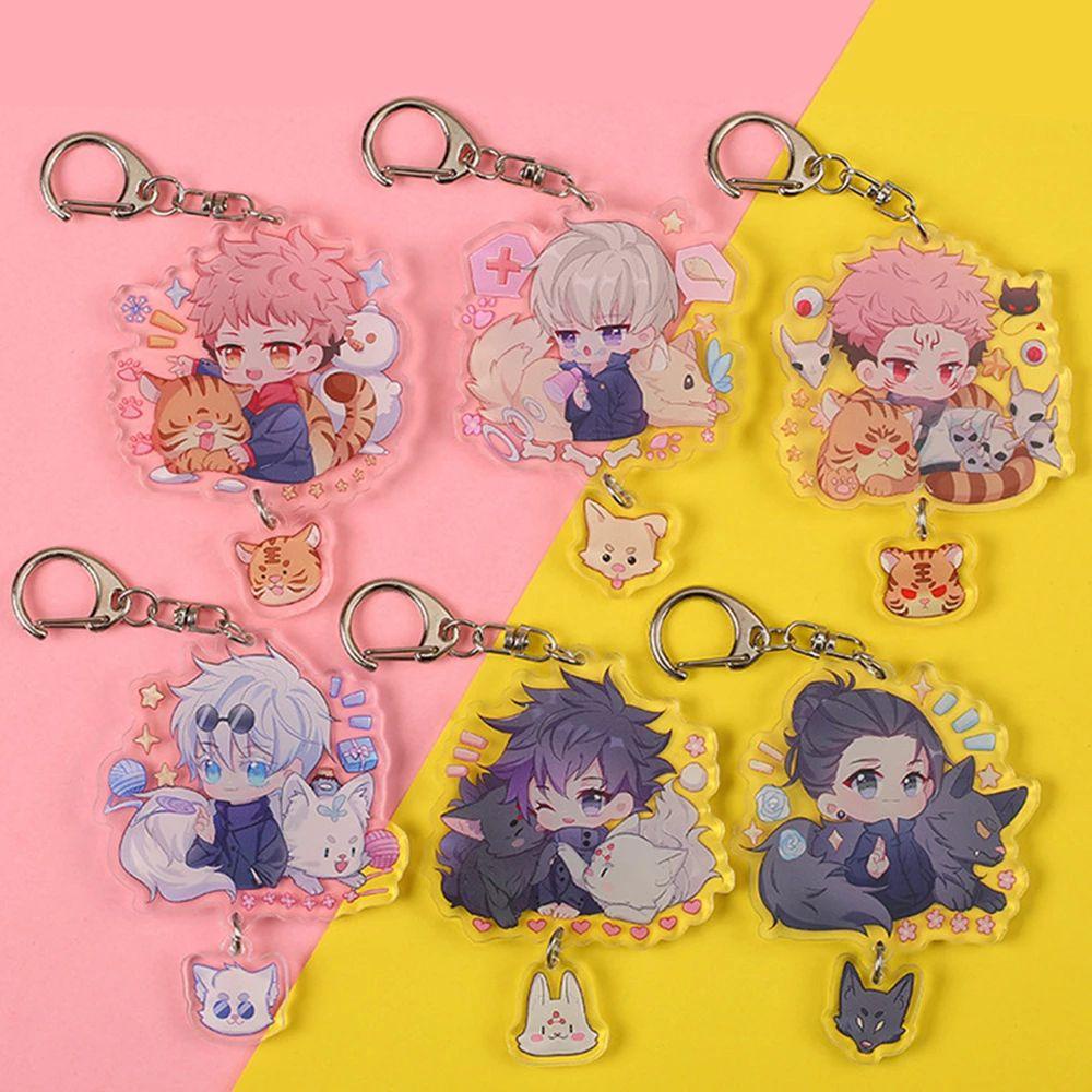 Móc Chìa Khóa Bằng Acrylic Hình Anime Jujutsu Kaisen Của Yuji Itadori Gojo Satoru 1