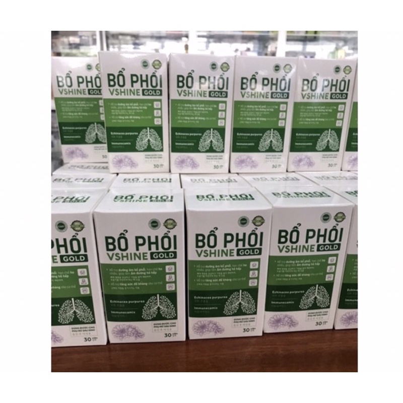 Viên uống bổ phổi Vshine Gold_ Hỗ trợ bổ phổi cho người có chức năng phổi yếu ,đang bị covid,hậu covid