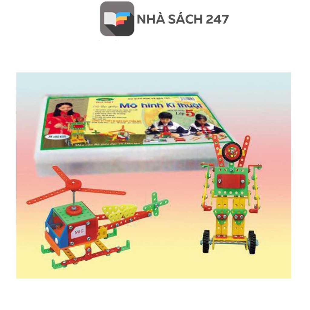 Bộ lắp ghép mô hình kĩ thuật lớp 5 Giúp trẻ rèn luyện kỹ năng quan sát, tư duy và sự khéo léo Tháo, lắp dễ dàng