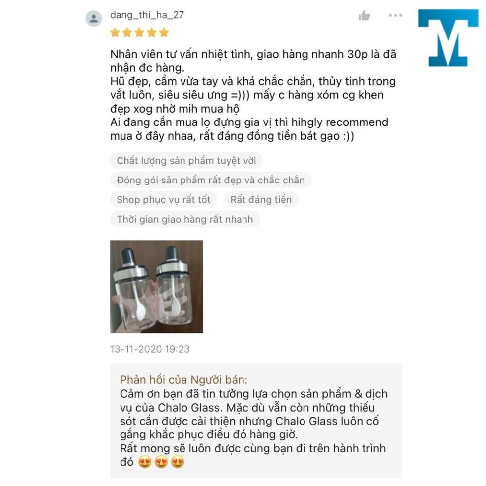 Hũ gia vị thủy tinh JIMMEAL 250ml (Kèm thìa múc) | BigBuy360 - bigbuy360.vn