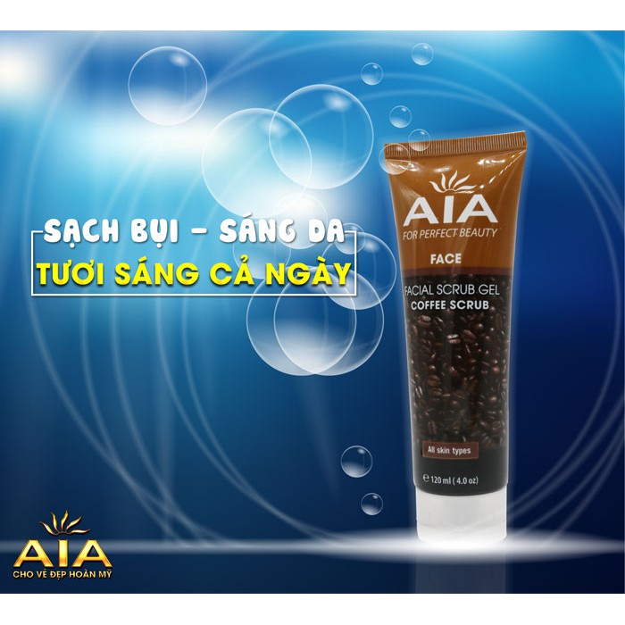 Mỹ phẩm AIA - Gel kỳ tế bào chết dành cho da mặt tinh chất cà phê (120ml)