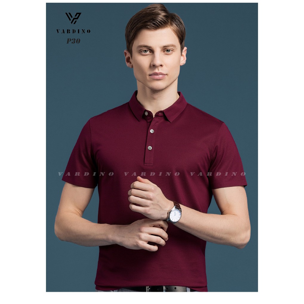 Áo phông, áo thun trơn nam cao cấp polo VARDINO cổ bẻ cotton, không nhăn, không phai thấm hút cao cấp trung niên mới p31 | BigBuy360 - bigbuy360.vn