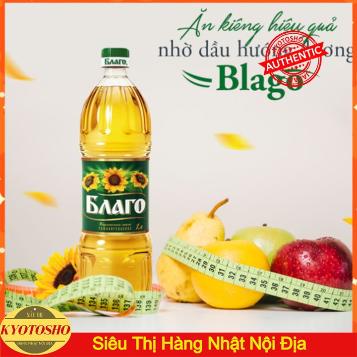 Dầu Hướng Dương Cao Cấp Blago 1L Nhâp khẩu Liên bang Nga