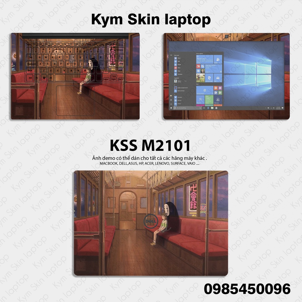 Skin Dán Laptop Mẫu Nhân Vật Vô Diện - Miếng Dán Decan Cắt Sẵn Cho Mọi Laptop