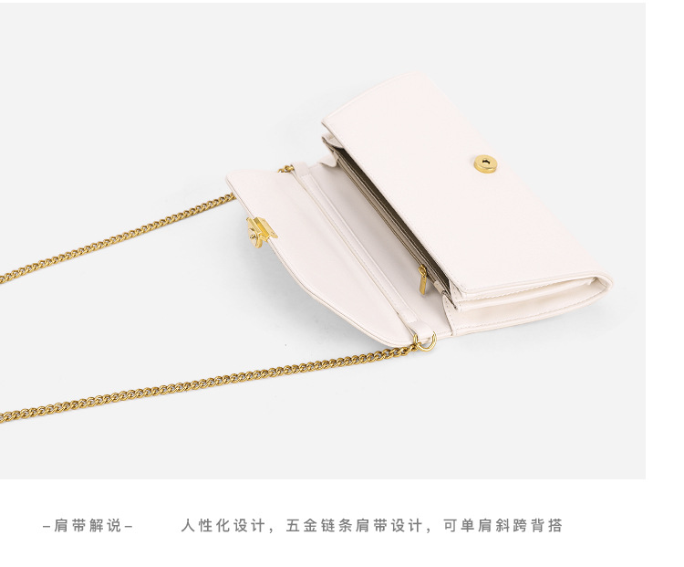 Túi da dây đeo chéo phối khóa kim loại thời trang dành cho nữ