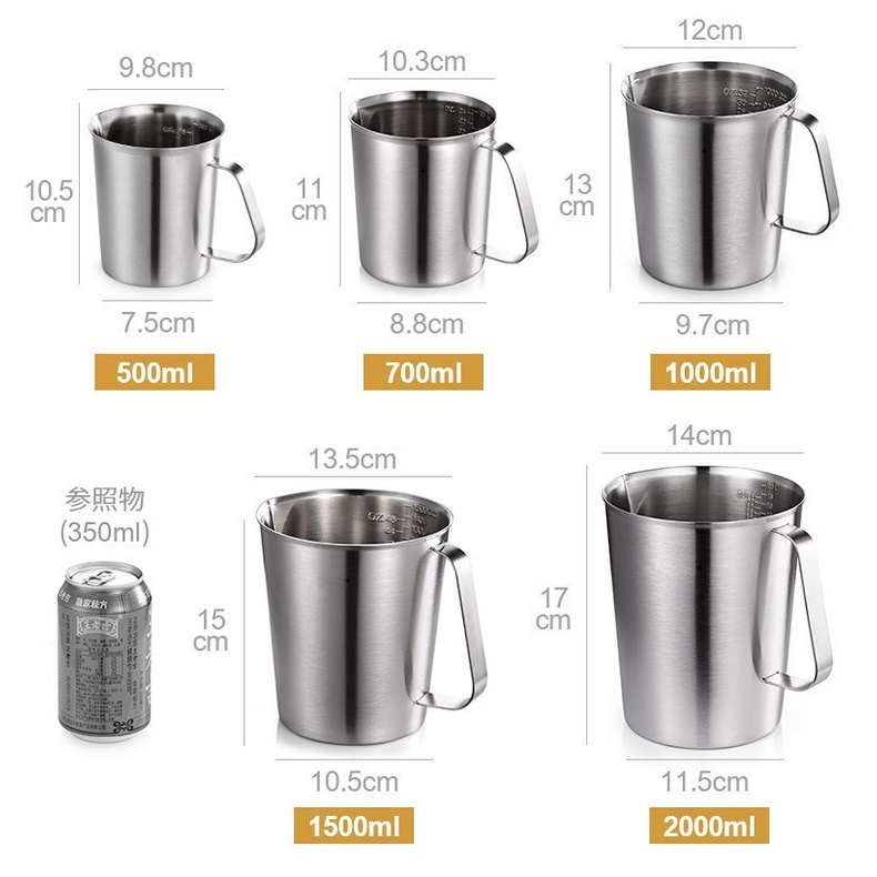 Ca INOX 304 Đa Năng Nấu Sáp Nến, Đựng Đá, Rót Sữa, Pha Cafe - Dụng Cụ Làm Nến Thơm Handmade