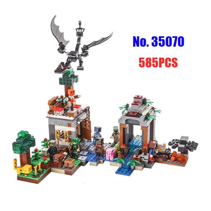 LeGo Minecraft My World - Cuộc Chiến Chống Lại Rồng Đen Gồm 58xPCS.