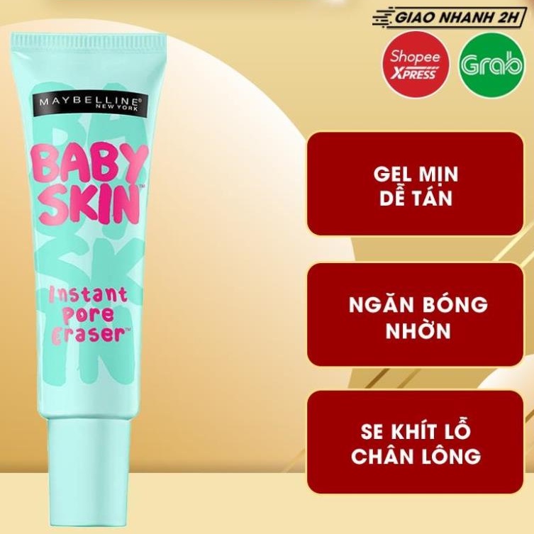 Kem Lót Làm Mịn Da, Che Khuyết Điểm Maybelline Baby Skin Pore Eraser 22ml
