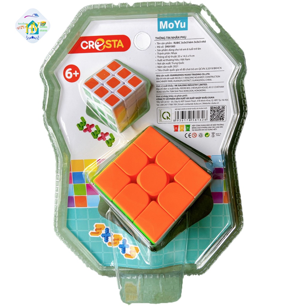 Rubik 2x2, 3x3, 4x4,5X5 Cresta , Moyu- DUKA Có Bảng Hướng Dẫn Tiếng Việt (Bản cao cấp)