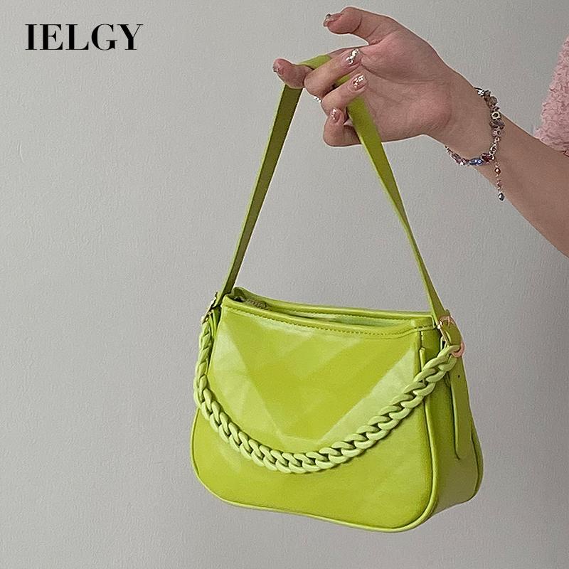 IELGY Túi Đeo Vai Hình Học Phối Dây Xích Thời Trang Cho Nữ