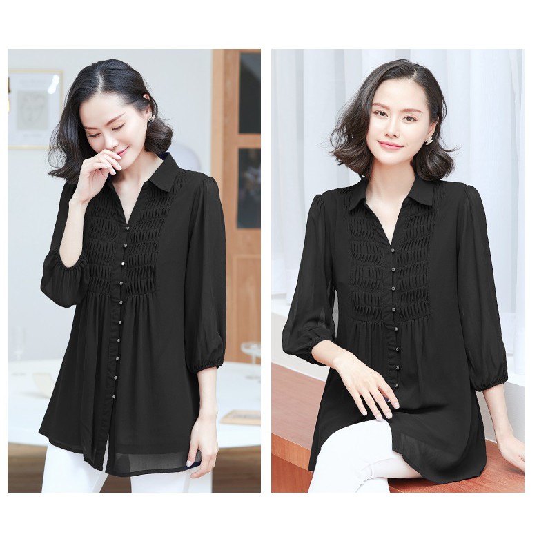 TK282-SƠ MI NỮ FORM DÀI S-6XL