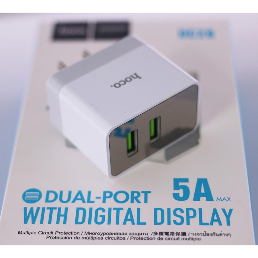 Cốc Xạc Nhanh Hoco DC28 - 2 Cổng Usb