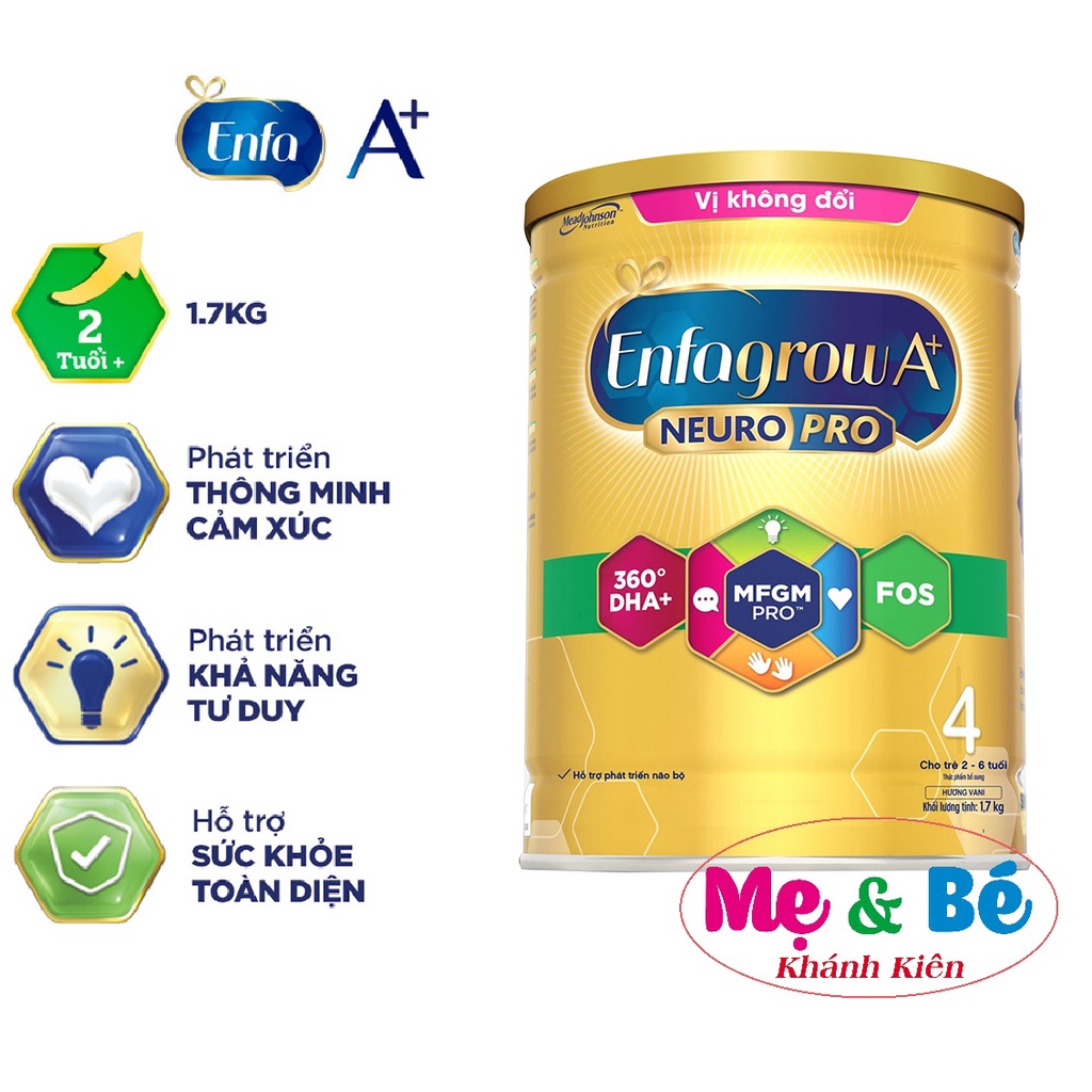 Sữa bột Enfagrow A+ Neuropro 4 1.7kg (Mẫu mới, Date t6/2023)