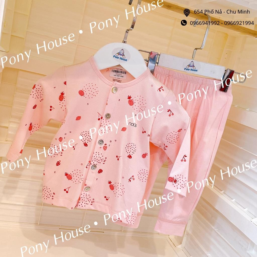 Bộ Quần Áo Dài Tay Nous Cài Thẳng (Cài Giữa) Nu Petit Size Cho Bé Trai Bé Gái 0-3 Tháng Đến 9-12 Tháng (0M-3M-6M-9M-12M)