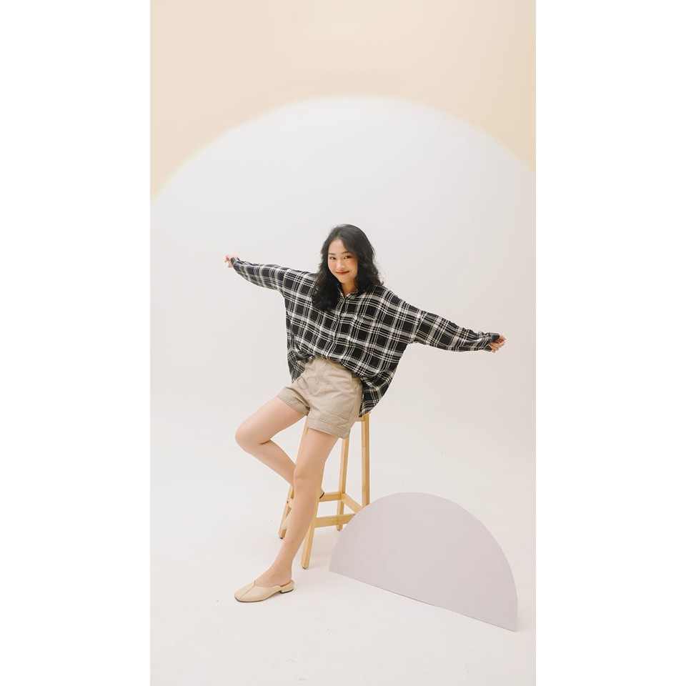 Áo sơ mi caro và quần short (S/M/L)