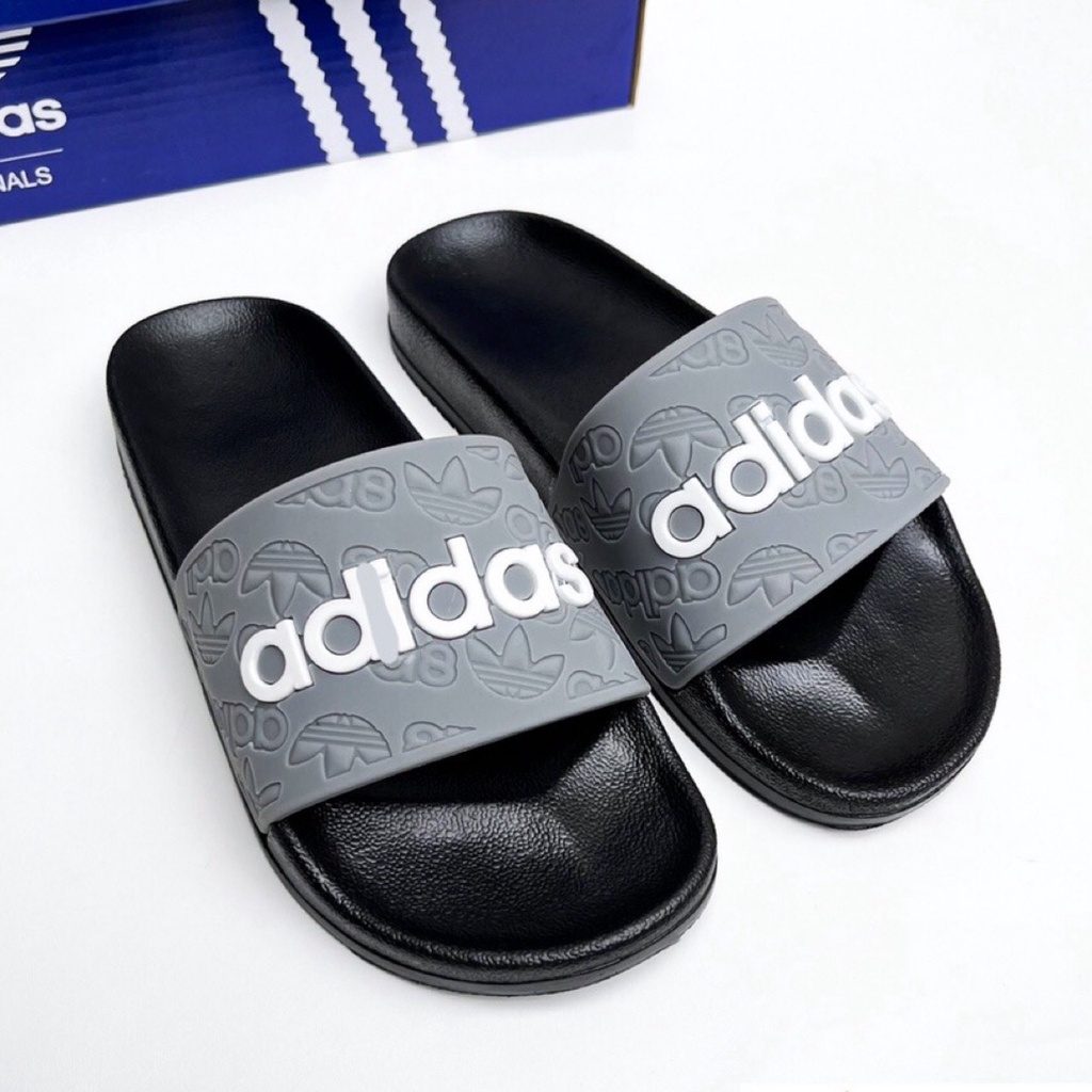 Dép Nam ,Dép adidas Quai Ngang  Họa Tiết 3 Lá Chìm Siêu Đẹp Và Cao Cấp