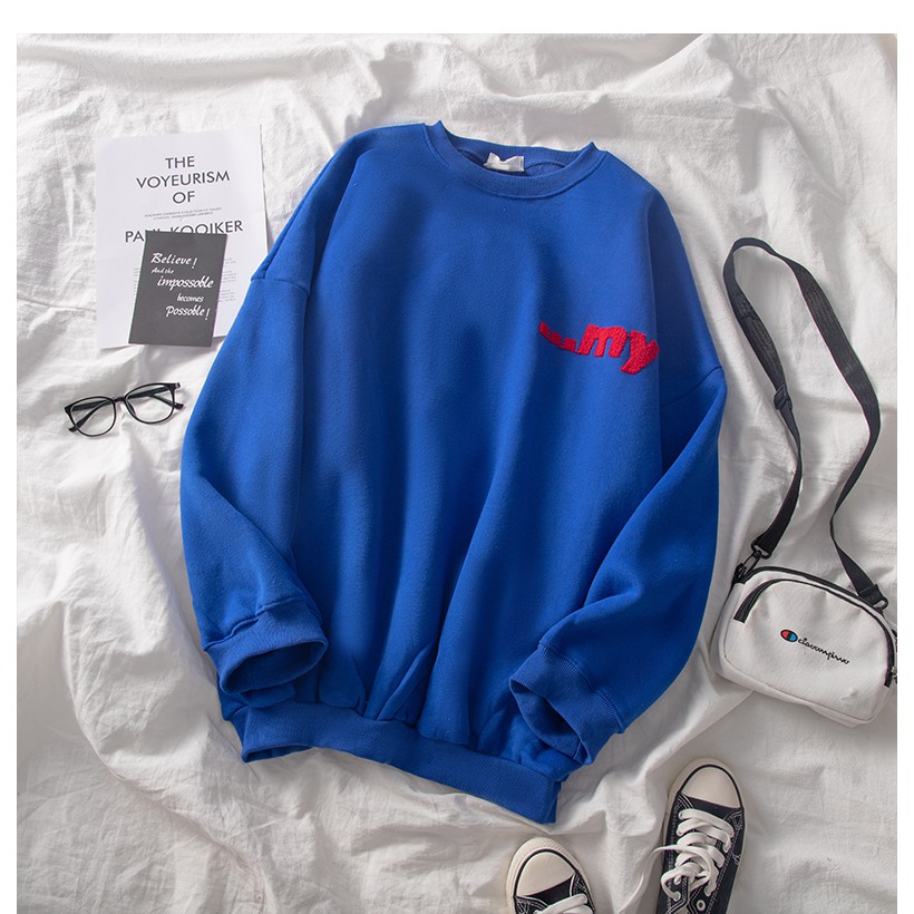[HD35] Áo Sweater Nỉ Bông Ulzzang Nữ Form Rộng Tay Bồng Kiểu Dáng Hàn Quốc - Liti shop