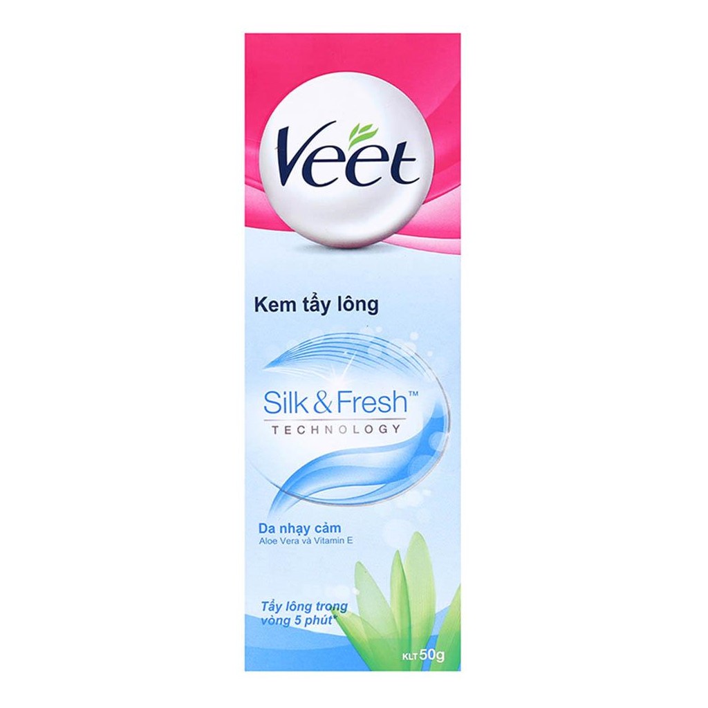VEET Kem Tẩy Lông Cho Da Nhạy Cảm - VEET Silk & Fresh Hair Removal Cream, Sensitive Skin 50G | BigBuy360 - bigbuy360.vn
