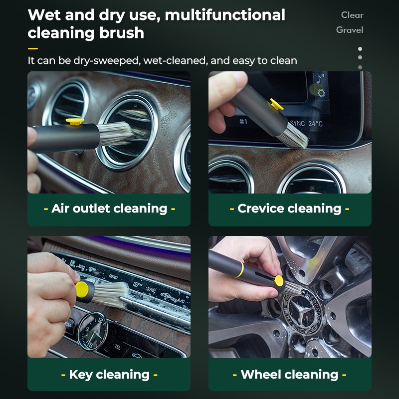 Bàn Chải Lông Mềm Có Thể Thu Vào Dùng Để Vệ Sinh Lốp Xe Hơi Đa Năng