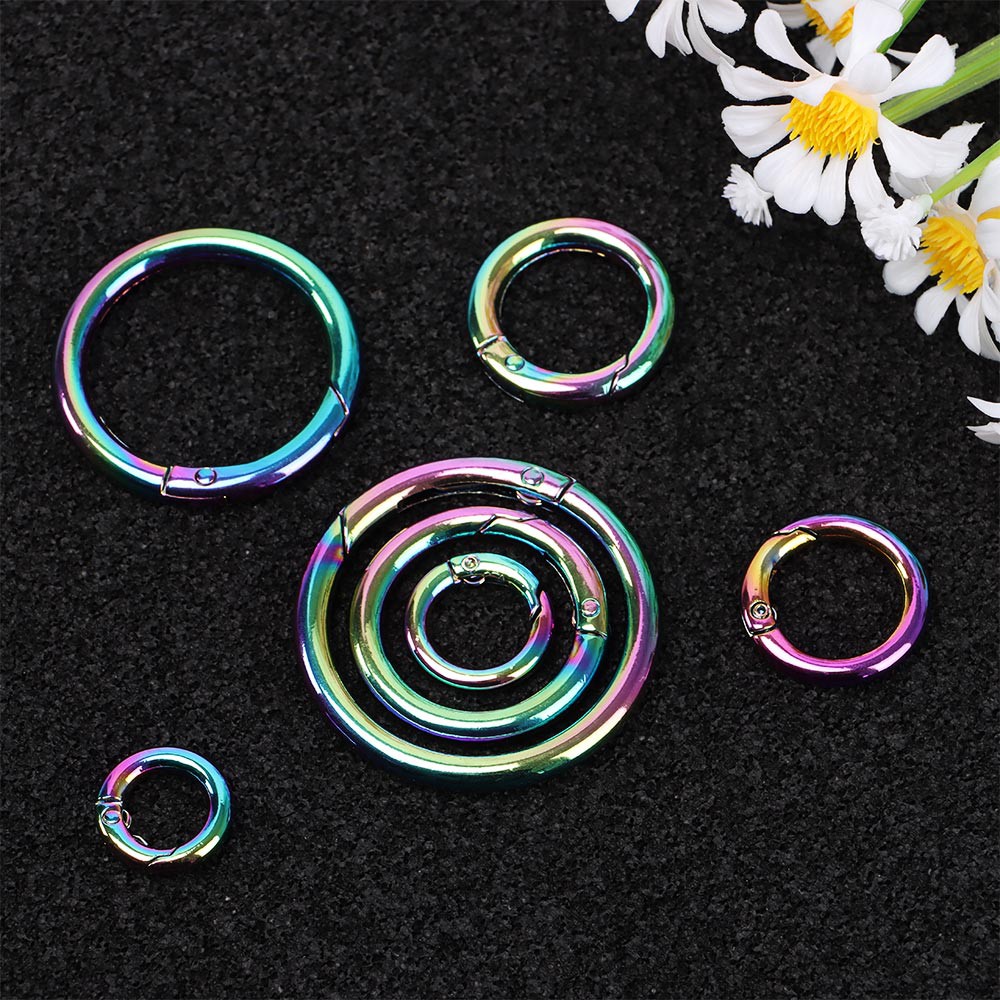 Móc khóa tròn bằng hợp kim kẽm với 7 size