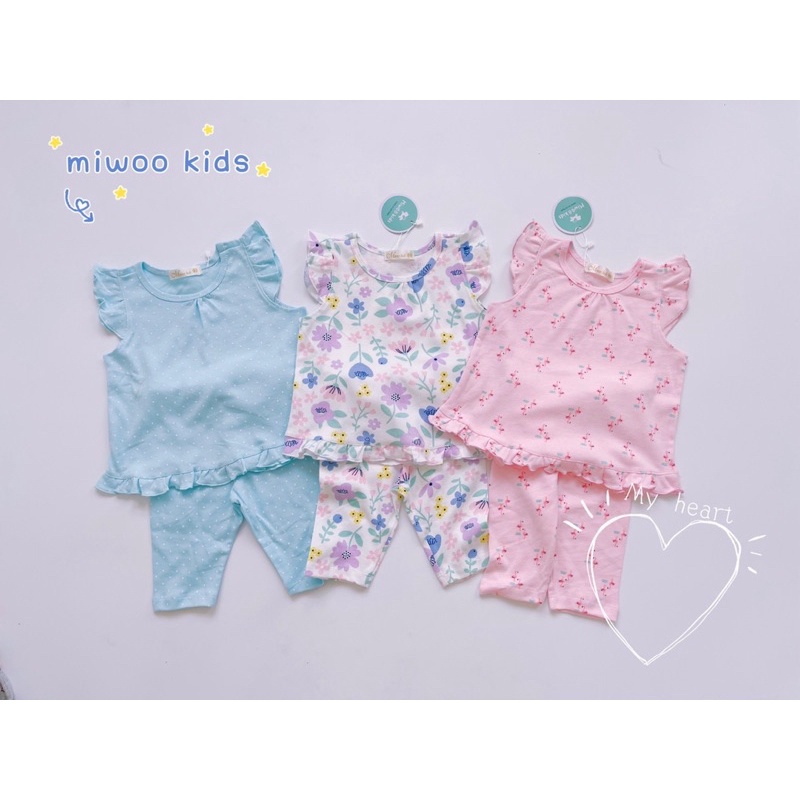 Set bộ áo cánh tiên quần lửng cho bé gái