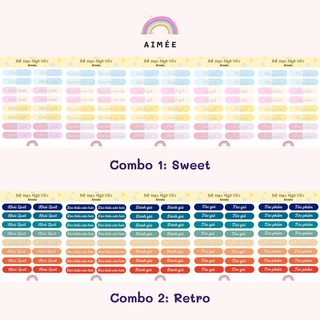 Combo 5 Sticker Tấm Đề Mục Văn Học ( Không cắt sẵn) | AIMÉE