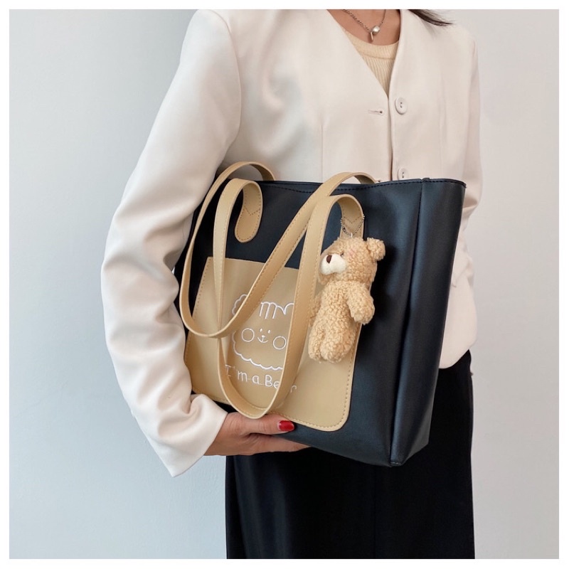 Túi xách nữ công sở đẹp tote da pu để vừa A4 kẹp nách đeo vai đi học đi chơi thời trang cao cấp giá rẻ
