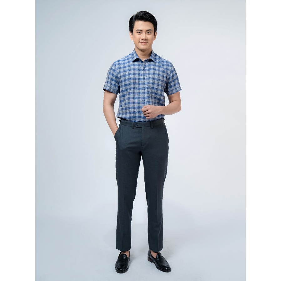 OWEN -  Áo sơ mi cộc tay dáng Bodyfit sợi Cafe - Mã Ba220105NT - OWEN Flagship Store
