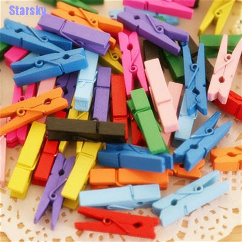 Bộ 50 Kẹp Phơi Quần Áo Mini Bằng Gỗ Tự Nhiên Tiện Dụng