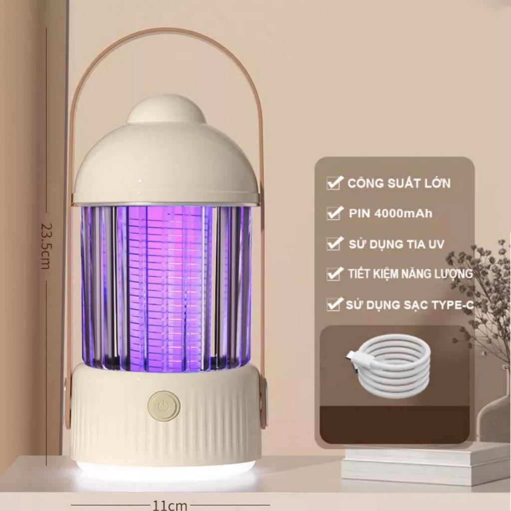 Máy Bắt Ruồi Muỗi Công Nghệ Đèn LED Với Dung Lượng Pin 4000mAh Không Dùng Hóa Chất Bảo Vệ Sức Khỏe Gia Đình