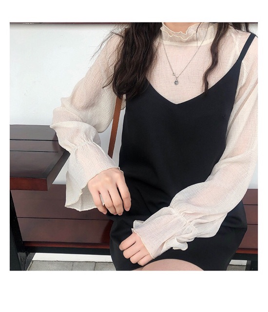 [Có sẵn +ảnh thật] Set váy yếm + sơmi Hàn Quốc thanh lịch 2021 | BigBuy360 - bigbuy360.vn