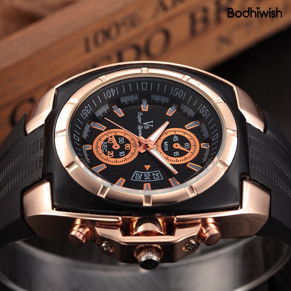 Đồng Hồ Đeo Tay Dây Silicon Thời Trang Cho Nam Hiệu Bodhiwish V6