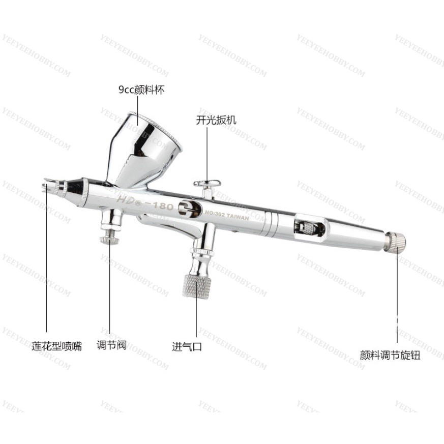 BÚT SƠN MÔ HÌNH - AB-180/AB-180S/AB-180K AB180/AB180S/AB180K HD-180 HD180 AIRBRUSH