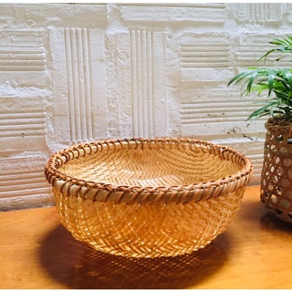 Rổ tre cạp mây sâu lòng đan kỹ/ rổ tre đan dạng thúng đựng hoa quả, trái cây, rau củ
