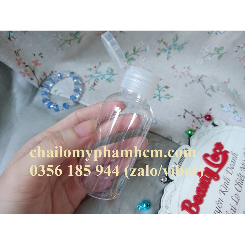 Chai Xịt Ấn Giọt Phun Sương Nắp Bật 70ml Lọ Nhựa chiết mỹ phẩm