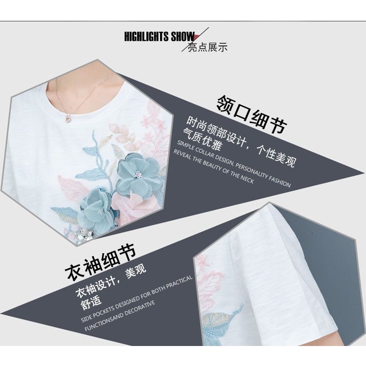 Set Áo Thun Ngắn Tay + Quần Jeans Rách Thời Trang 2022 Cho Nữ