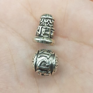 Charm 3 Chấu tết tràng hạt phật, Chùy dạng Nối phối vòng (tỉ lệ bạc 7-10%)