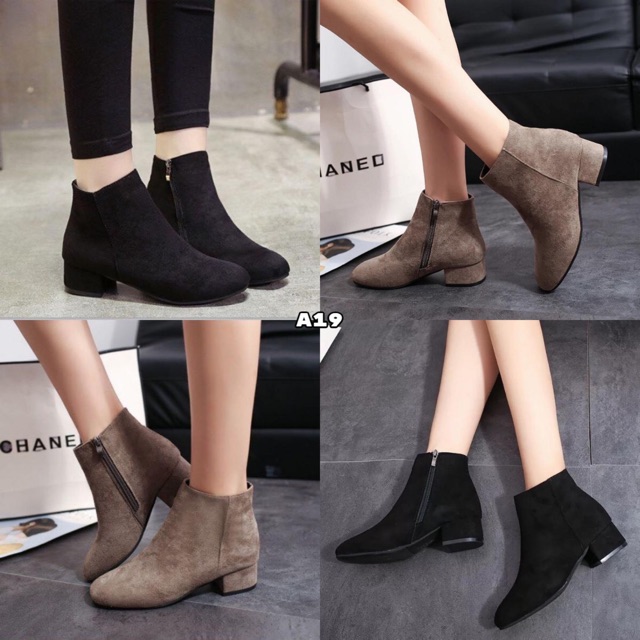 🔥 BOOTS Cao Cổ , Chât Da Lộn, Đế Vuông Cao 4cm , Kiểu Dáng Trẻ Trung ( Ảnh Thật ) | BigBuy360 - bigbuy360.vn