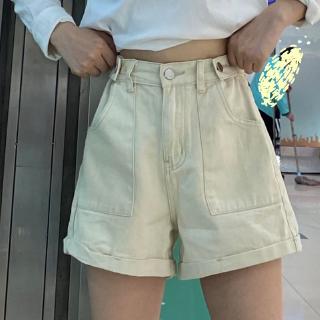 Quần Short Cotton Lưng Cao Dáng Chữ A Thời Trang Mùa Hè Cho Nữ