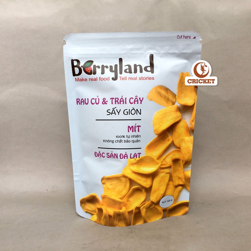 Mít Sấy Giòn BerryLand 120g - Đặc sản Đà Lạt - 100% tự nhiên không chất bảo quản - Vafaco