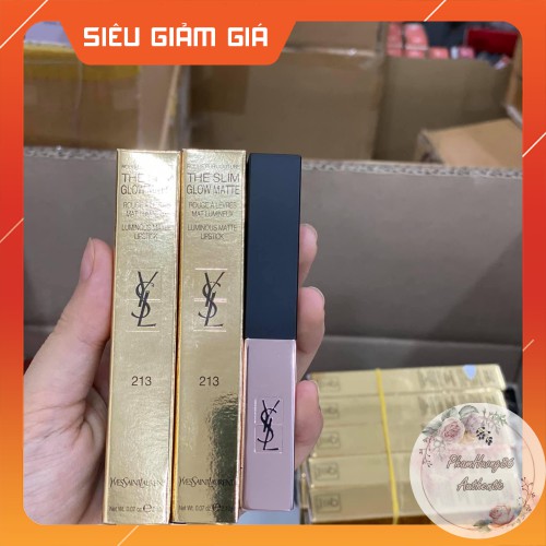 [Chính Hãng] Son Lì YSL The Slim Glow Matte Vỏ Hồng