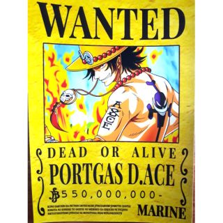 [New] Poster Size A4 [20cm-28cm] Truy Nã : PORTGAS D.ACE  OnePiece