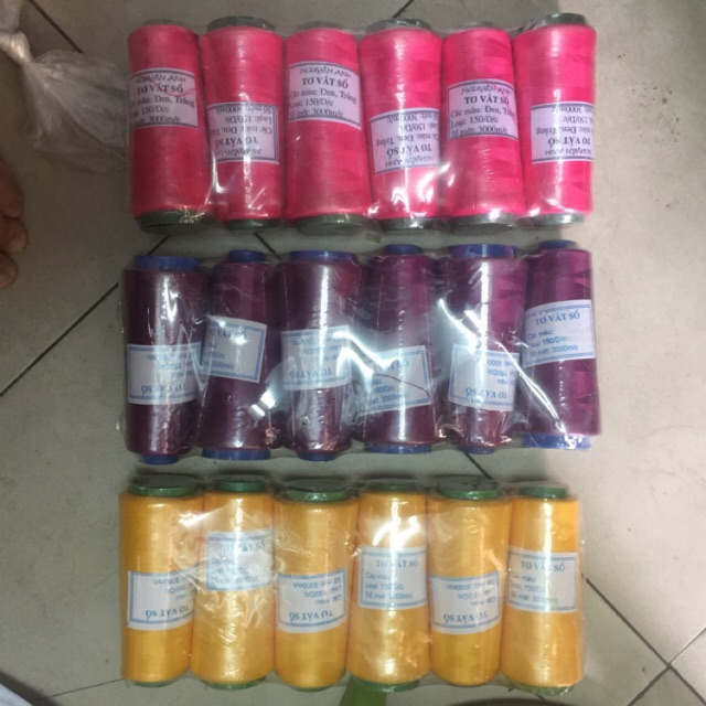 Tơ vắt sổ bé cuộn 3000m - 4000m sợi 150 nhiều màu chất lượng tốt  #110102