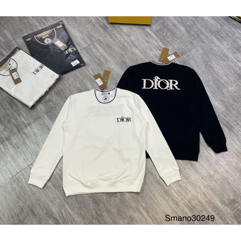 [Mã SR101512 giảm 25% đơn 50K] Áo Nỉ Nam DIOR BASIC Cổ Bo Thun Logo Thêu Dài Tay Vải Nỉ Da Cá Co Dãn AE30249 | BigBuy360 - bigbuy360.vn