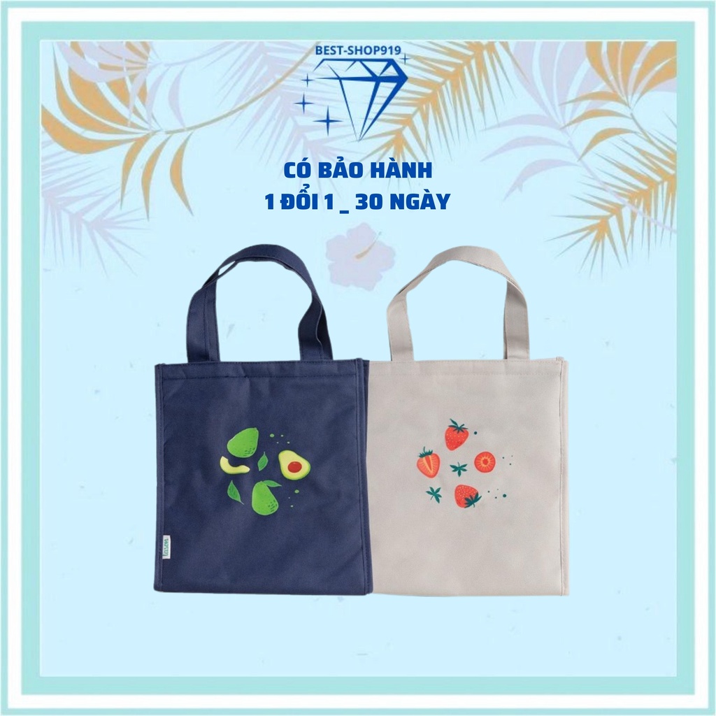 Túi Đựng Hộp Cơm Giữ Nhiệt Có Quai Xách Bằng Vải oxford Cao Cấp Tráng Bạc 3 Lớp Giúp Bảo Quản Tốt Hàng Xuất Nhật